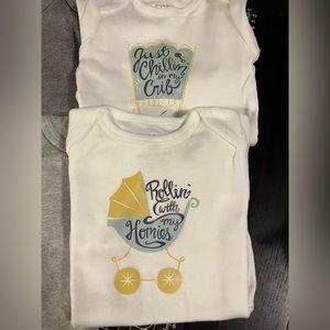 Cricut iron on - Cute baby bodysuits